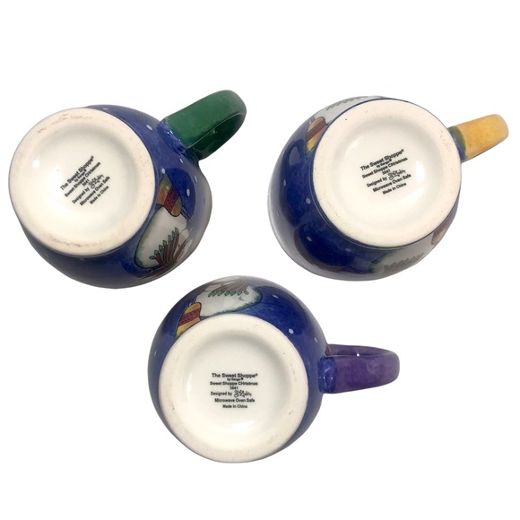 SANGO Sweet Shoppe Christmas by Sue Zipkin Snowman Box of 3 Mugs #3041-50 - Picture 5 of 9